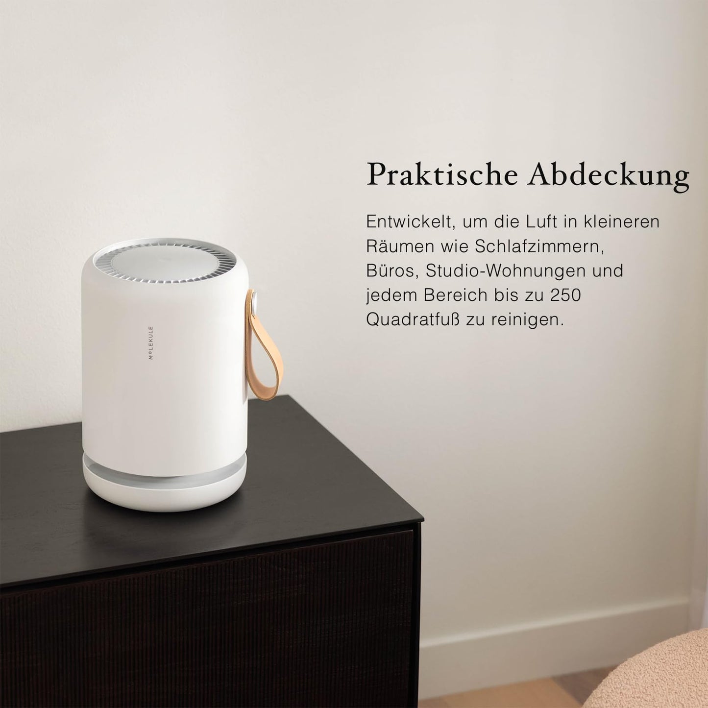 Molekule Air Mini+ Luftreiniger mit Partikelsensor & PECO-Technologie, gegen Rauch, Allergene, Viren, Bakterien & Schimmel – für 23 m²