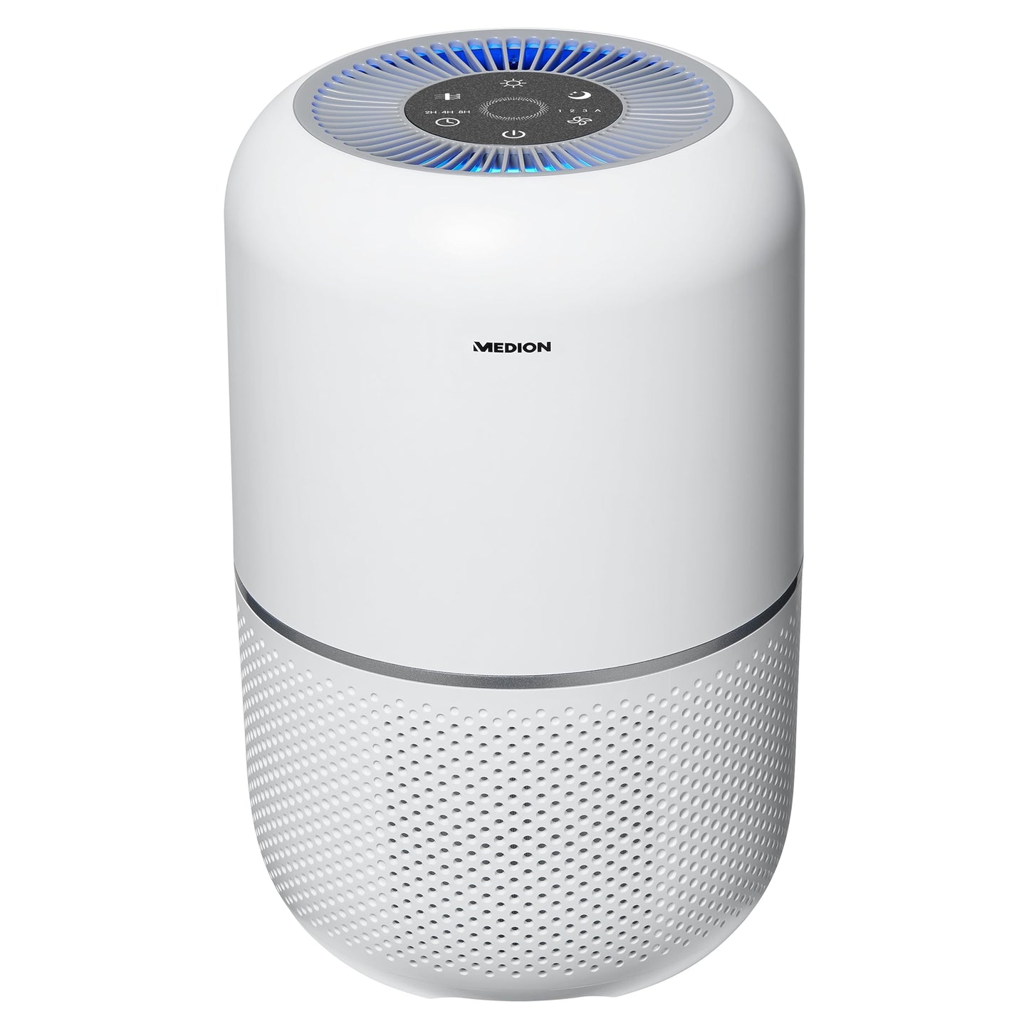 MEDION Luftreiniger mit H13 HEPA-Filter, gegen Pollen, Staub & Tierhaare, bis 34 m², Timer, Schlafmodus, Luftsensor, 35W – MD 19778