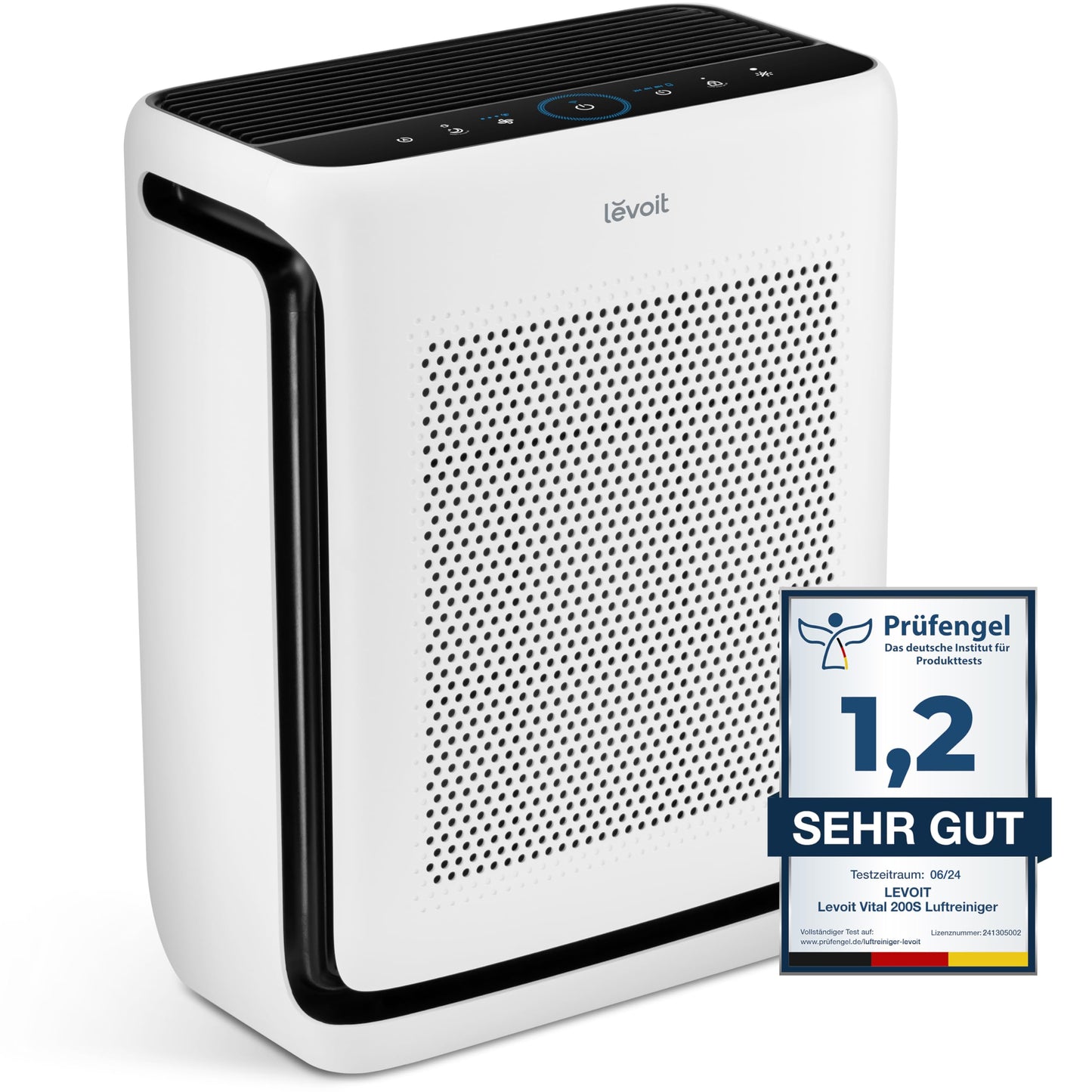 LEVOIT Luftreiniger für Allergiker mit Tiermodus, 416 m³/h CADR, bis 87 ㎡, HEPA-Filter & Dualsensor – gegen Tierhaare, Gerüche & Pollen