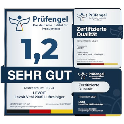 LEVOIT Luftreiniger für Allergiker mit Tiermodus, 416 m³/h CADR, bis 87 ㎡, HEPA-Filter & Dualsensor – gegen Tierhaare, Gerüche & Pollen
