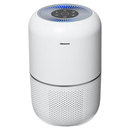 MEDION Luftreiniger mit H13 HEPA-Filter, gegen Pollen, Staub & Tierhaare, bis 34 m², Timer, Schlafmodus, Luftsensor, 35W – MD 19778