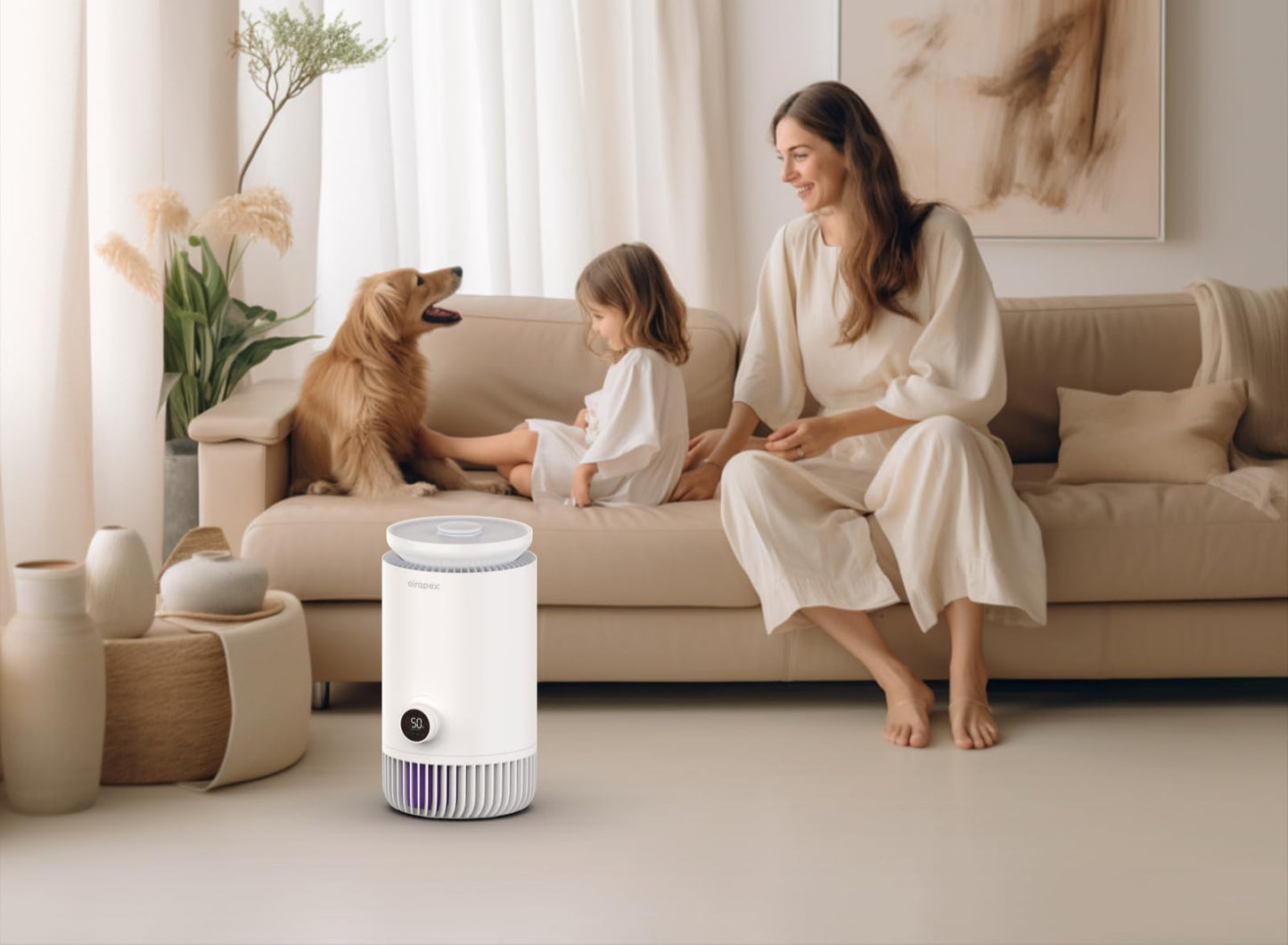 2-in-1 Luftreiniger & Luftbefeuchter mit waschbarem T-Filter, H13 HEPA, Smart Sensor